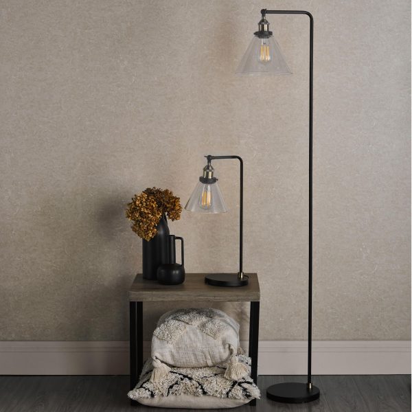 Ray Table Lamp Antique Brass and Glass - Image 11