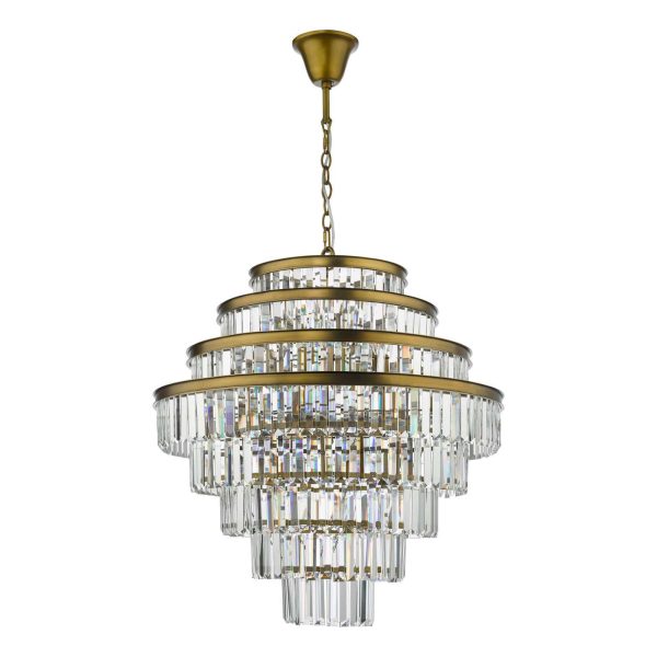 RHAPSODY 12LT TIERED PENDANT CRYSTAL AND BRONZE - Image 2