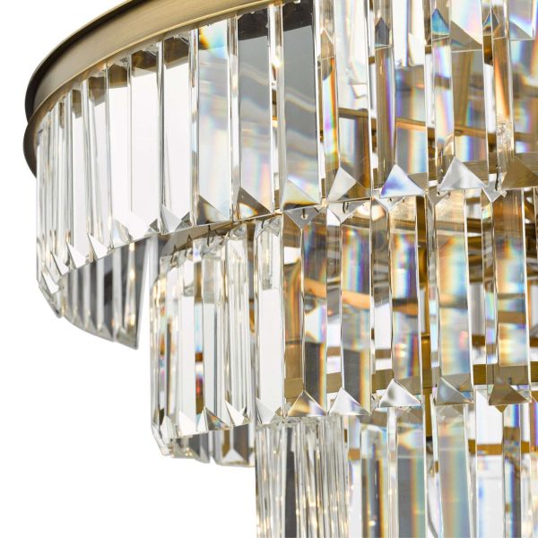 RHAPSODY 12LT TIERED PENDANT CRYSTAL AND BRONZE - Image 3