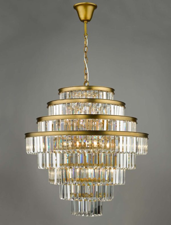 RHAPSODY 12LT TIERED PENDANT CRYSTAL AND BRONZE - Image 5