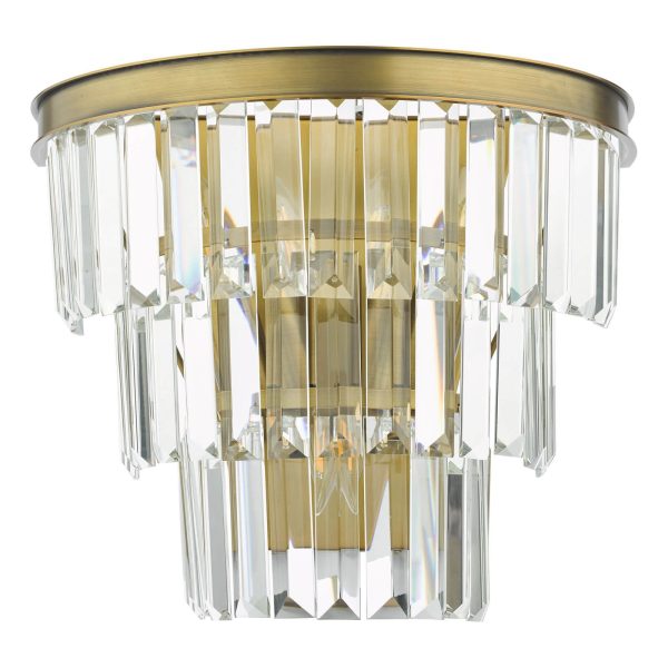 Rhapsody 3 Light Wall Light Crystal and Bronze - Image 2