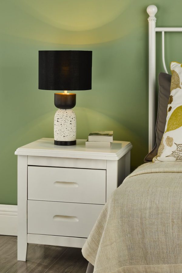 Roja Table Lamp Terrazzo & Black With Shade - Image 4