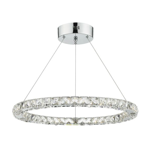 Roma LED Pendant Crystal with Chrome Dimmable - Image 4