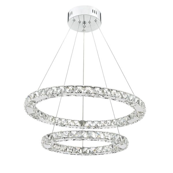 Roma LED Pendant Crystal with Chrome Dimmable - Image 5