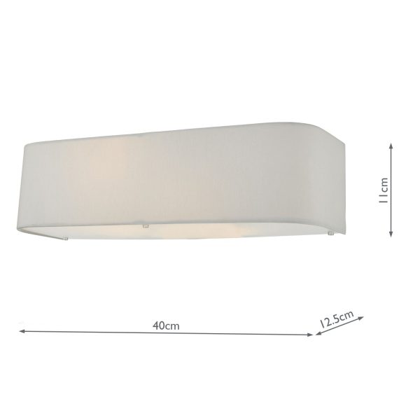 Ronda 2 Light Wall Light Ivory - Image 7