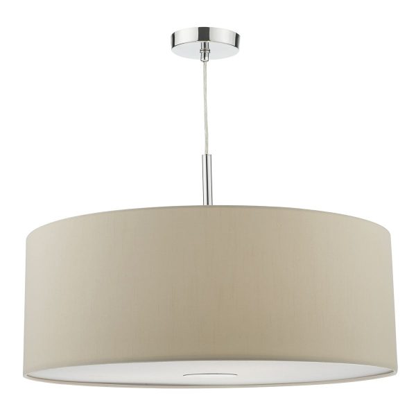 Ronda 60cm 3 Light Pendant Ecru c/w diffuser - Image 3