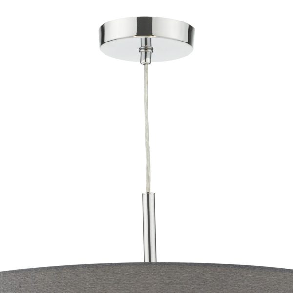 Ronda 60cm 3 Light Pendant Slate Grey c/w diffuser - Image 2