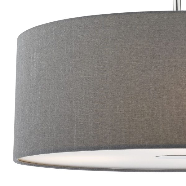 Ronda 60cm 3 Light Pendant Slate Grey c/w diffuser