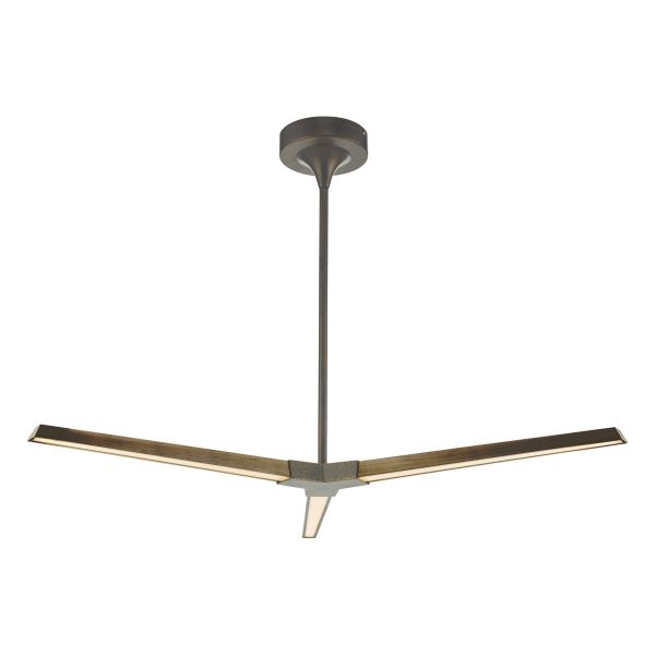 Rotor 3lt Pendant Bronze LED