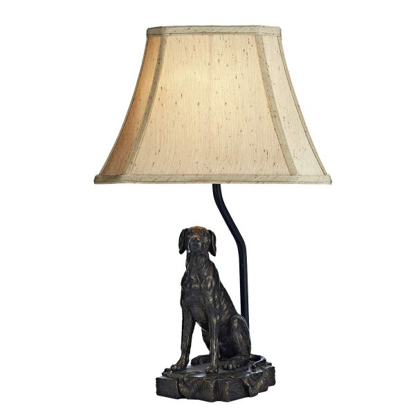 Rover Dog Table Lamp Bronze With Shade - Image 3