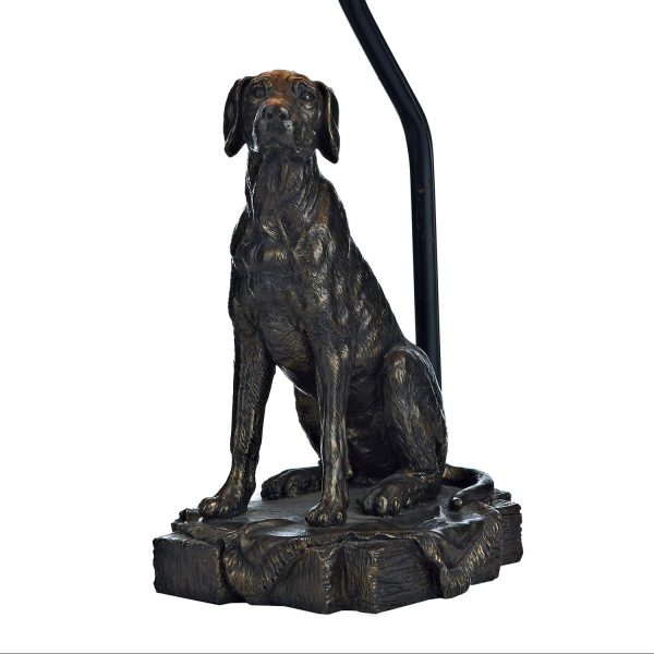 Rover Dog Table Lamp Bronze With Shade - Image 2