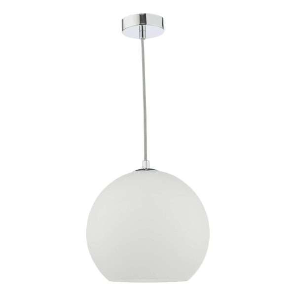 Ryce Pendant Polished Chrome Opal Glass - Image 2