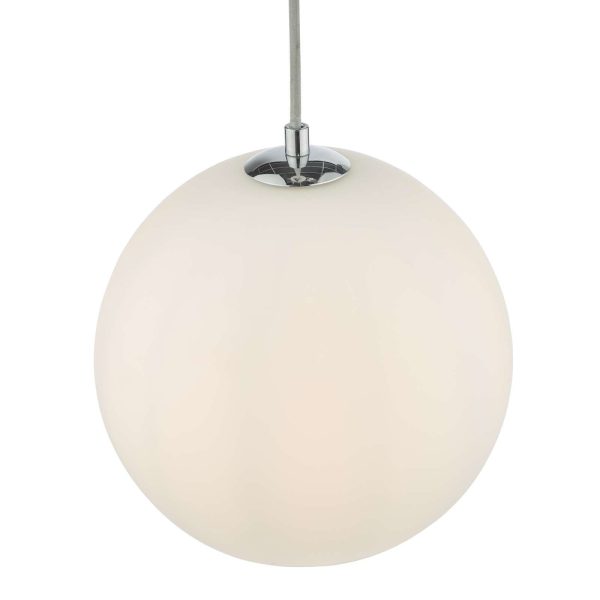 Ryce Pendant Polished Chrome Opal Glass - Image 3