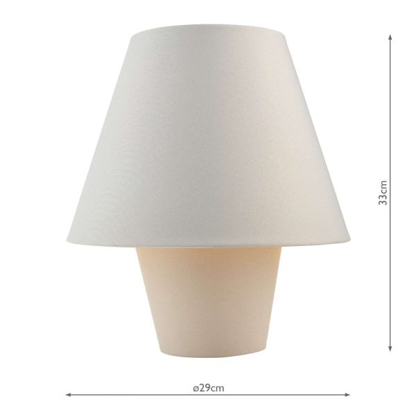 Rylee Table Lamp Fabric Grey - Image 4