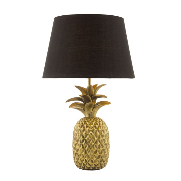 Safa Pineapple Table Lamp Gold With Shade - Image 3