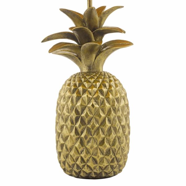 Safa Pineapple Table Lamp Gold With Shade - Image 2