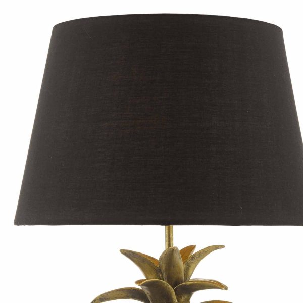 Safa Pineapple Table Lamp Gold With Shade