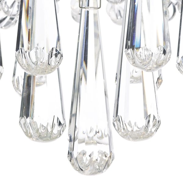 Saigon 5 Light Flush Polished Chrome/Clear - Image 3