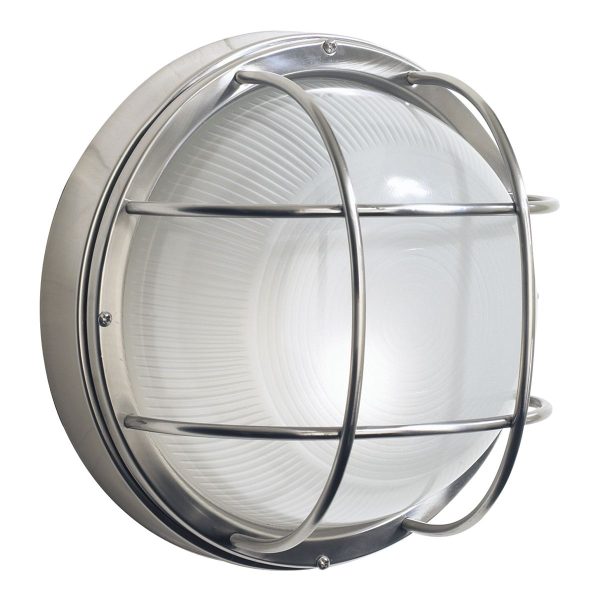 Salcombe Large Round Steel Wall Light IP44 - Image 3