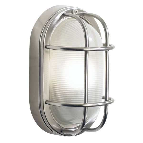 Salcombe Small Oval Steel Wall Light IP44 - Image 3