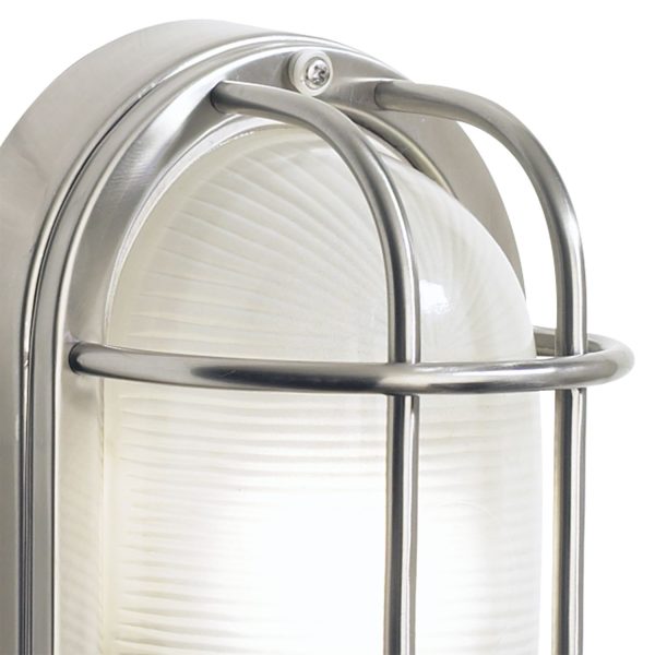 Salcombe Small Oval Steel Wall Light IP44