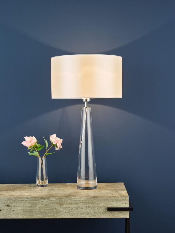 Samara Table Lamp Clear Glass With Shade - Image 5