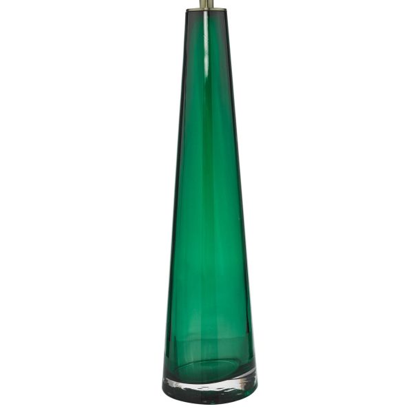 Samara Table Lamp Green Glass With Shade - Image 4