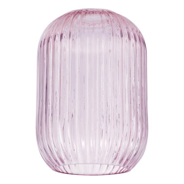 Sawyer Easy Fit Shade Pink Ribbed Glass