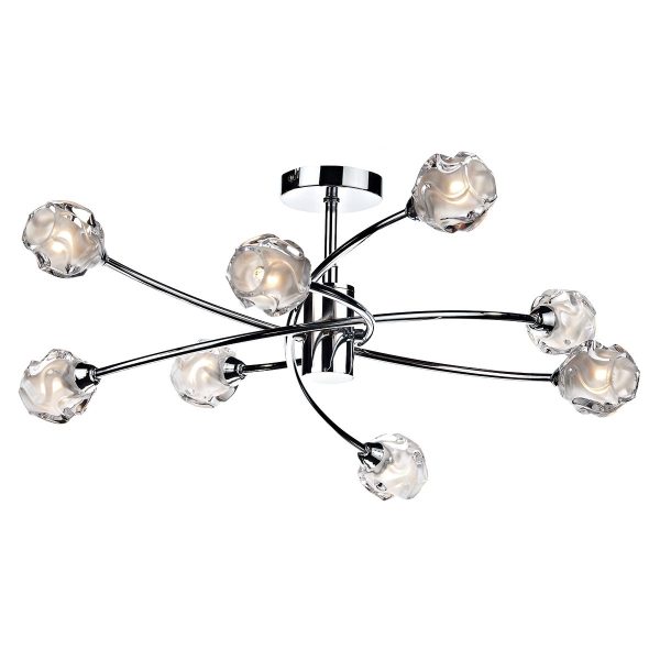 Seattle 8 Light Semi Flush Polished Chrome - Image 4