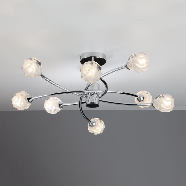 Seattle 8 Light Semi Flush Polished Chrome - Image 5