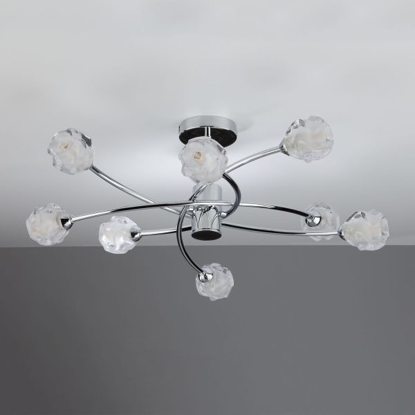 Seattle 8 Light Semi Flush Polished Chrome - Image 6