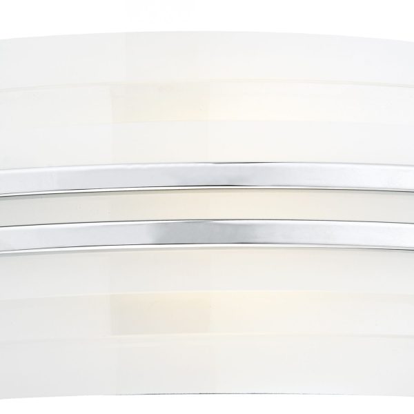 Sector Small Wall Light Frosted Glass Polished Chrome LED