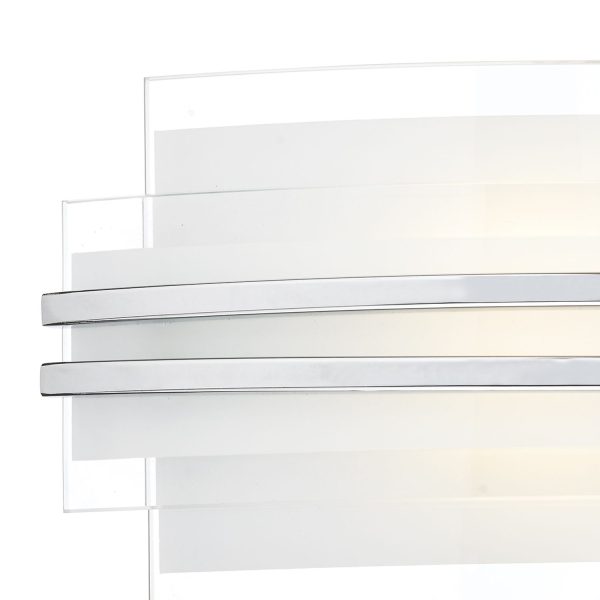 Sector Large Wall Light Frosted Glass Polished Chrome LED - Image 3