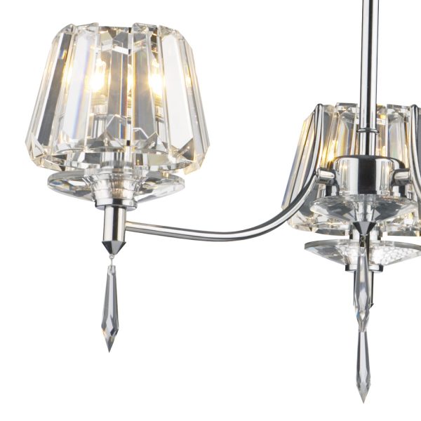 Selina 3 Light Semi Flush Polished Chrome - Image 2