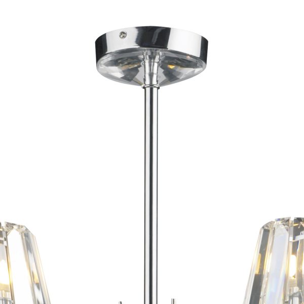 Selina 5 Light Semi Flush Polished Chrome - Image 3