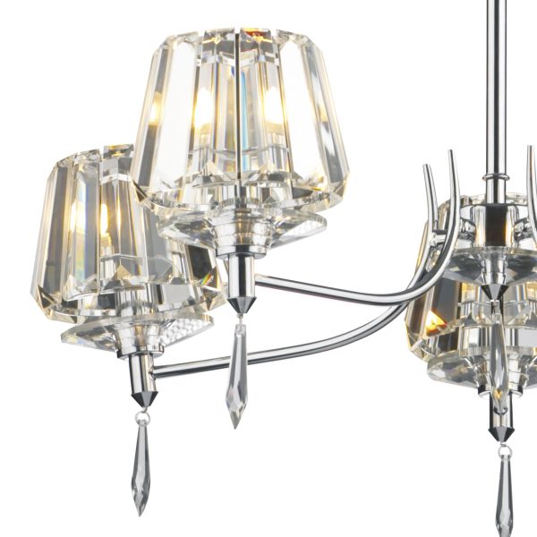 Selina 5 Light Semi Flush Polished Chrome - Image 2