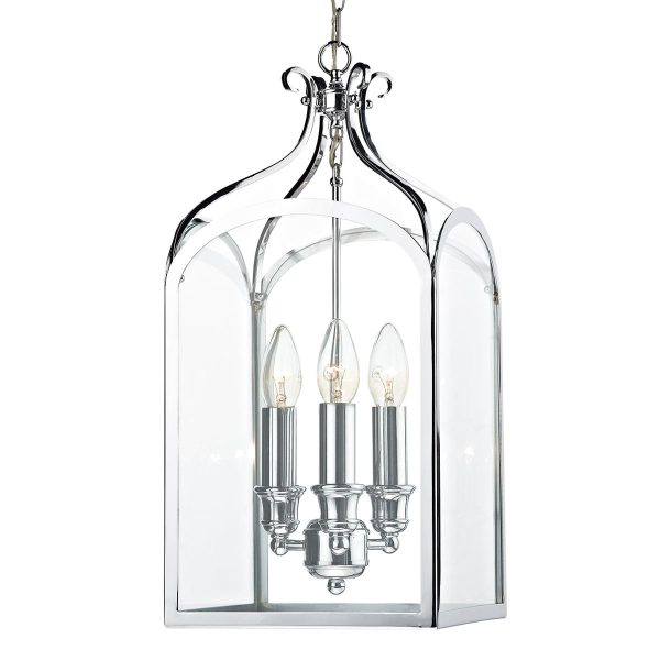 Senator 3 Light Pendant Polished Chrome - Image 4