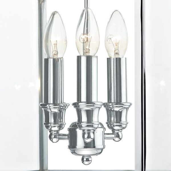 Senator 3 Light Pendant Polished Chrome - Image 2