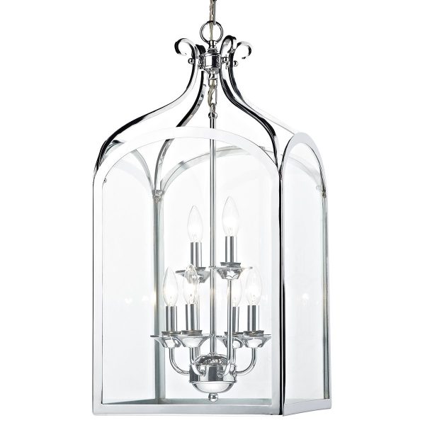 Senator 6 Light Pendant Polished Chrome - Image 4