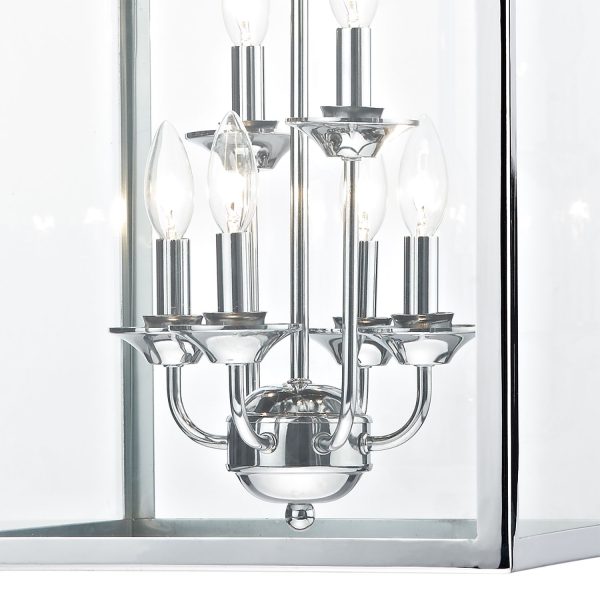 Senator 6 Light Pendant Polished Chrome