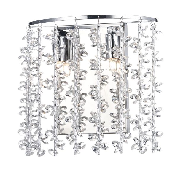 Sestina 2 Light Wall Bracket Decorative Rods with Crystal Beads - Image 3