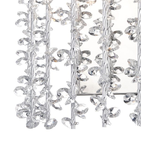 Sestina 2 Light Wall Bracket Decorative Rods with Crystal Beads - Image 2