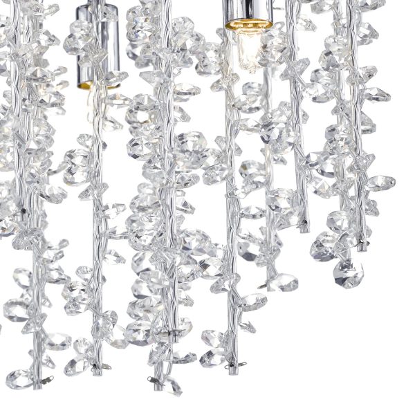 Sestina 3 Light G9 Flush With Decorative Rods and Crystal Beads - Image 2