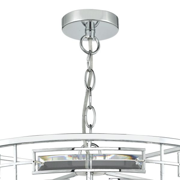 Seville 6 Light Pendant K9 Crystal Polished Chrome