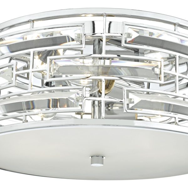 Seville 3lt Flush Polished Chrome & Crystal C/W Diffuser - Image 4