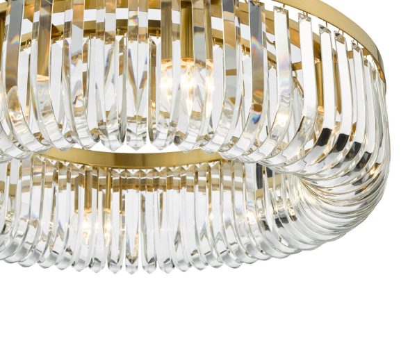 Sigourney 8 Light Pendant Satin Gold and Crystal - Image 8