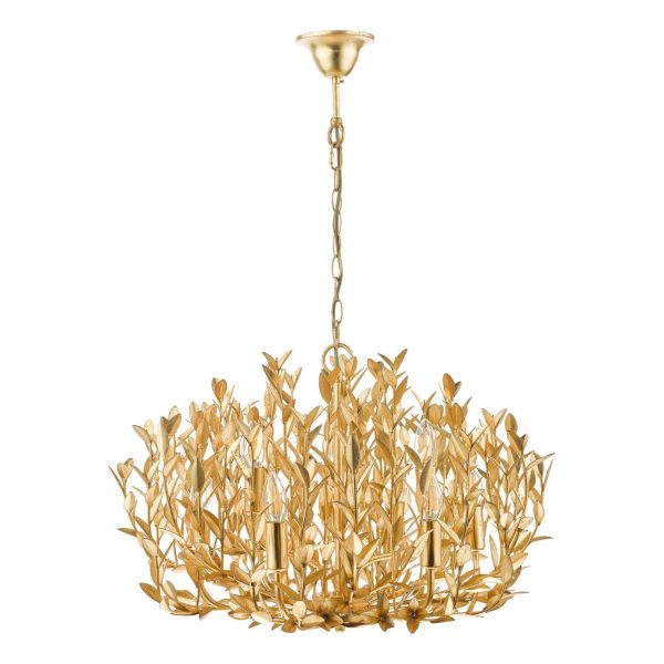 Silvius 9 Light Pendant Gold Leaf - Image 2