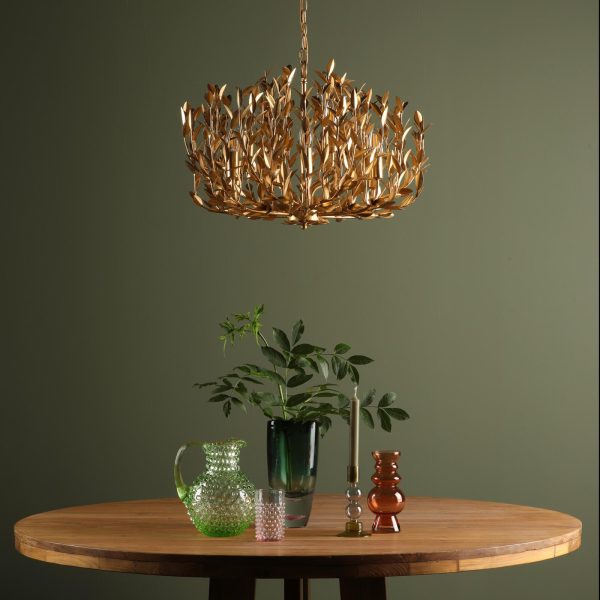 Silvius 9 Light Pendant Gold Leaf - Image 10