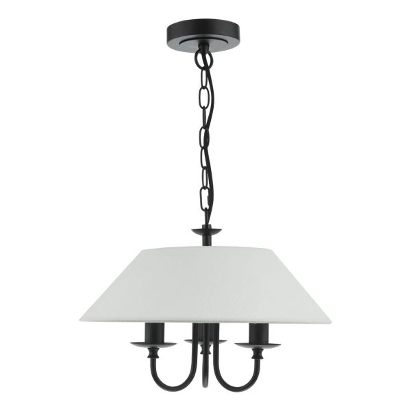 Sivan 3 Light Pendant Matt Black With Shade - Image 2