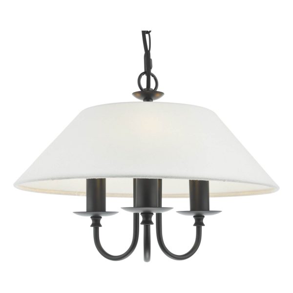 Sivan 3 Light Pendant Matt Black With Shade - Image 3